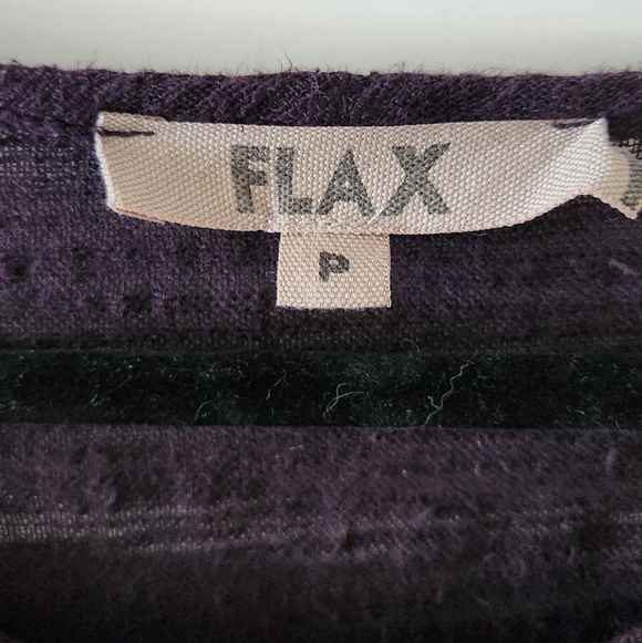 flax linen cotton gauze oversized tunic eggplant natural minimalist long Slv S - Picture 3 of 5